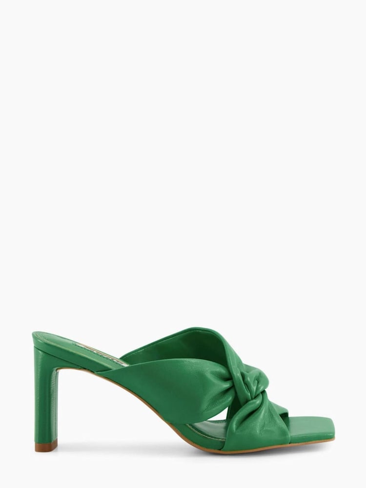 Dune London Green Magnet Twist Knot Mules - Image 1 of 5
