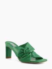 Dune London Green Magnet Twist Knot Mules - Image 2 of 5