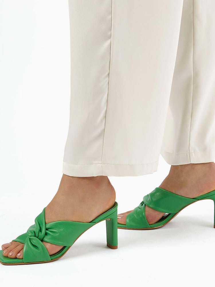 Dune London Green Magnet Twist Knot Mules - Image 5 of 5