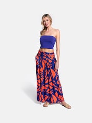 Hot Squash Womens Red Roll Top Maxi Skirt - Image 3 of 4