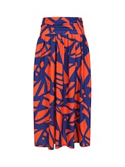 Hot Squash Womens Red Roll Top Maxi Skirt - Image 4 of 4