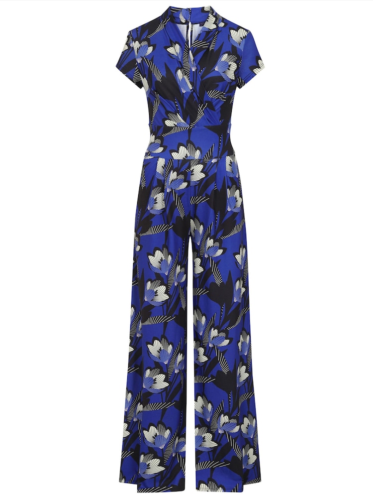 Hot Squash Womens Blue Wideleg Jumpsuit - Image 3 of 3 Hot Squash Womens Blue Wideleg Jumpsuit - Image 3 of 3