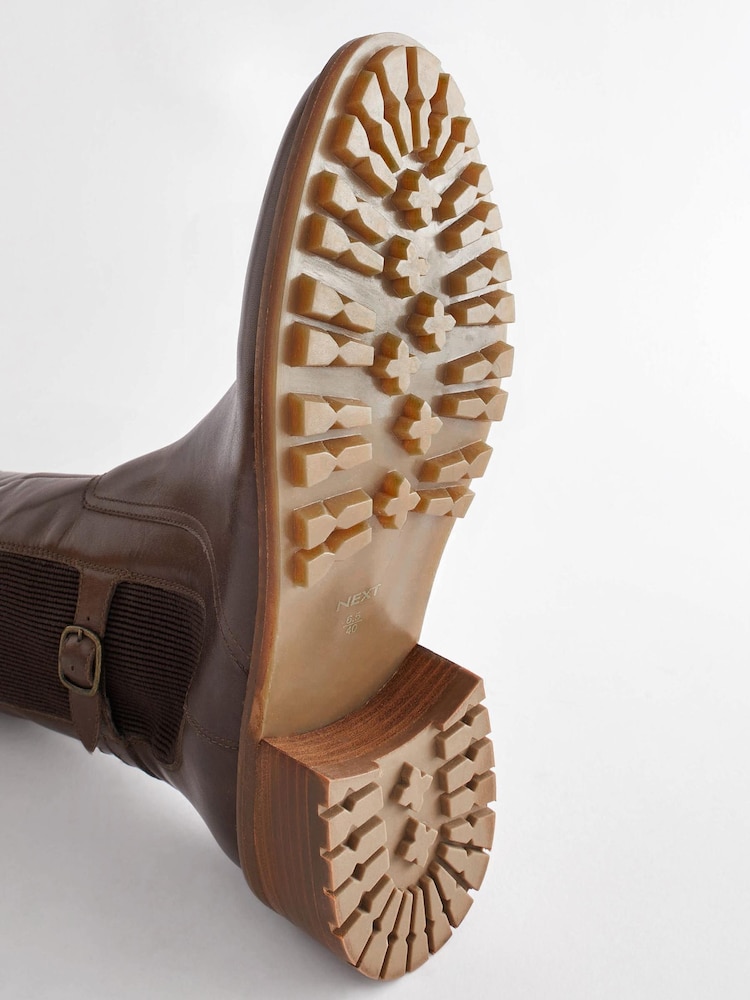 Schokoladenbraun - Forever Comfort® Kniehohe Chelsea-Stiefel - Bild 10 von 10