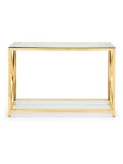 Julian Bowen Gold Miami Console Table - Image 3 of 5
