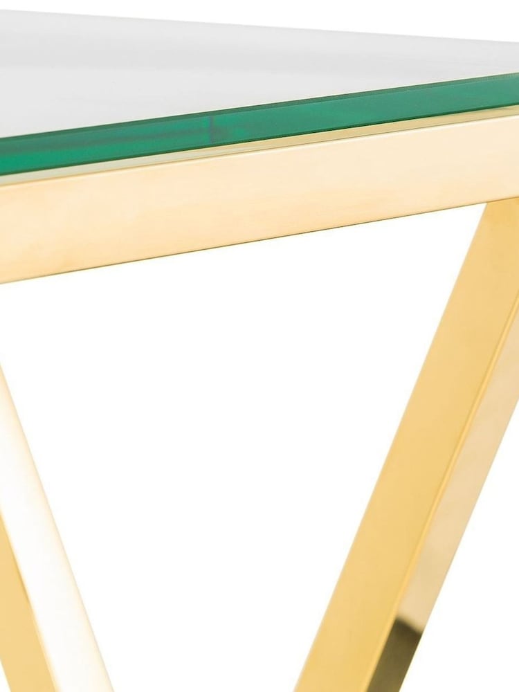 Julian Bowen Gold Miami Console Table - Image 5 of 5