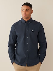 Lacoste Blue 100% Cotton Shirt - Image 1 of 5