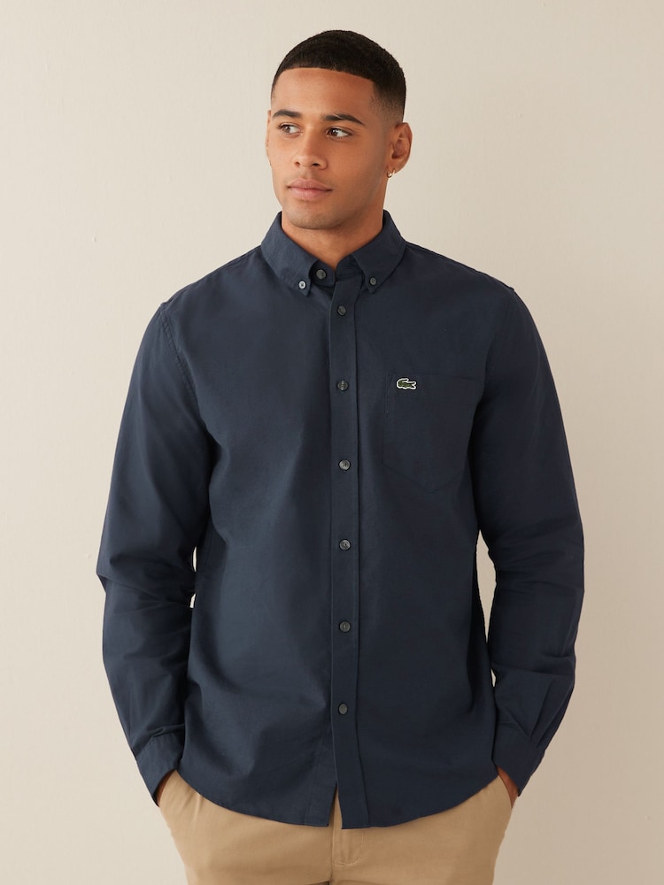 Lacoste Blue 100% Cotton Shirt - Image 1 of 5