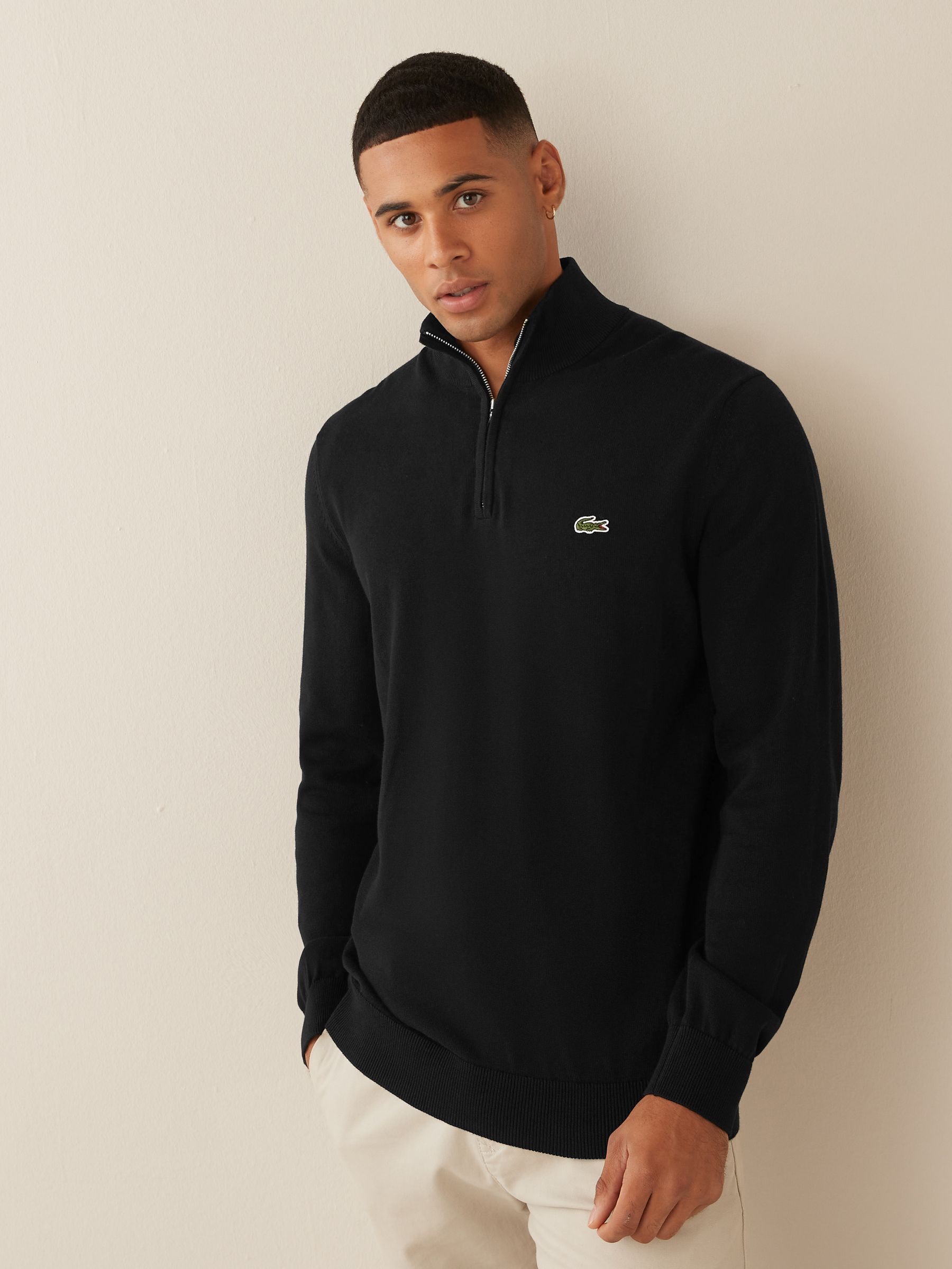 Lacoste 100% Cotton Quarter Zip Jumper