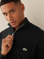 Lacoste 100% Cotton Quarter Zip Jumper - Image 3 of 4