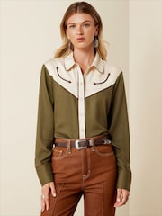 Ariat Green Bellamy Long Sleeve Shirt - Image 1 of 4