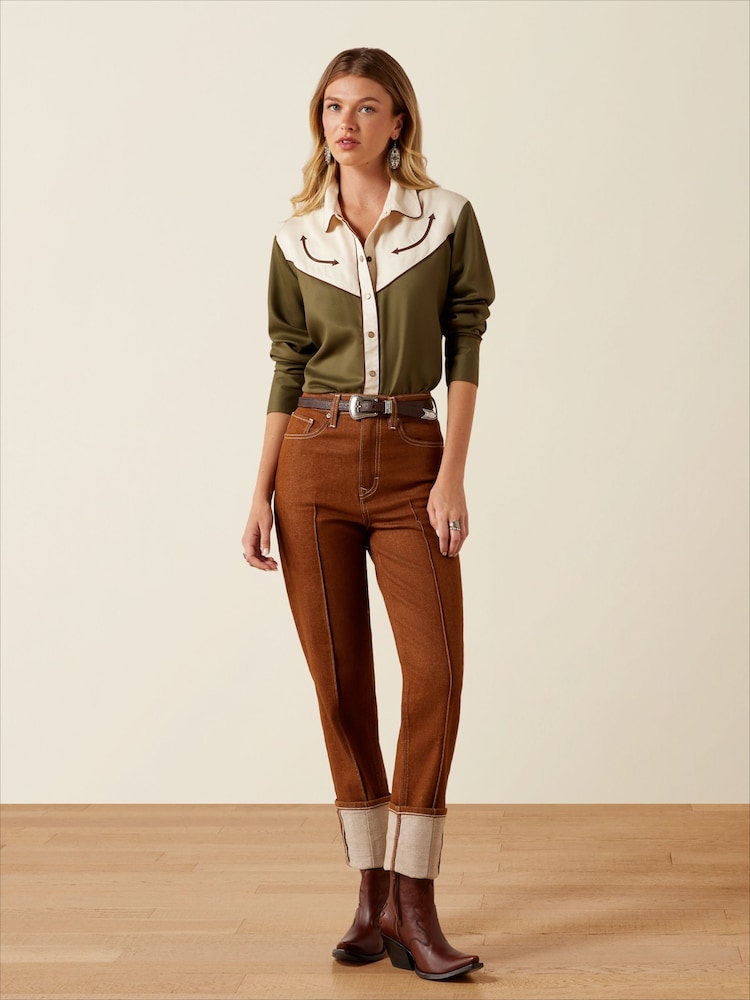 Ariat Green Bellamy Long Sleeve Shirt - Image 4 of 4 Ariat Green Bellamy Long Sleeve Shirt - Image 4 of 4