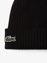 Lacoste Soft Wool Ribbed Beanie - Image 2 of 2