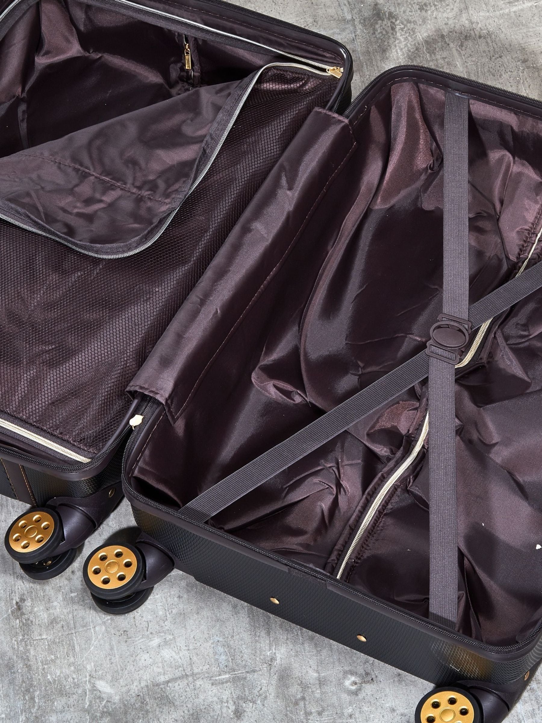 Buy Rock Luggage Black Vintage Suitcases 3 Piece Set from Next