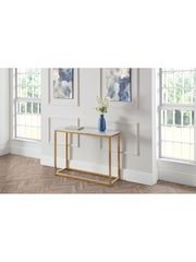 Julian Bowen Gold Scala Console Table - Image 1 of 2