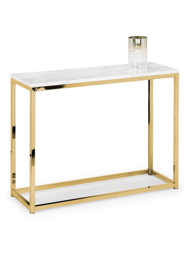 Julian Bowen Gold Scala Console Table - Image 2 of 2