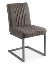 Julian Bowen Set of 2 Charcoal Grey Brooklyn Dining Chairs - Image 2 of 2