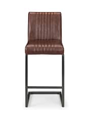 Julian Bowen Set of 2 Brown Brooklyn Brown Bar Stools - Image 3 of 4