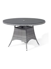 Maze Grey Outdoor Santorini 4 Seat Round Dining Set - Image 2 of 4