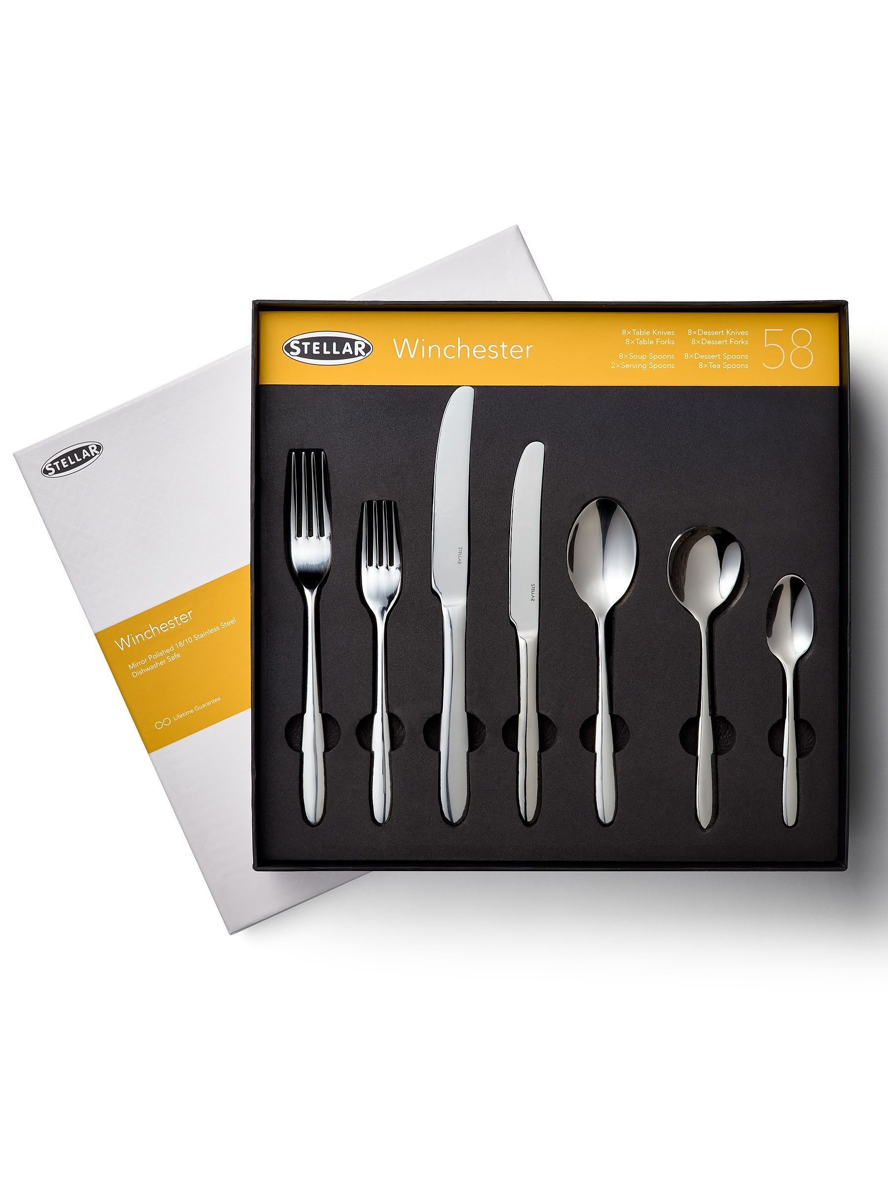 Buy Stellar Silver Winchester 58 Piece Cutlery Set from the Next UK online shop