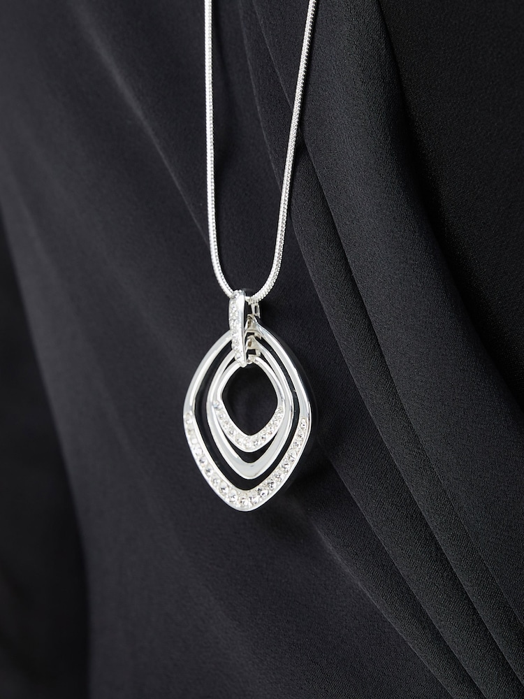 Tono plateado - Collar largo brillante - Imagen 2 de 4