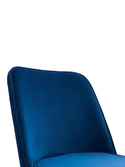 Julian Bowen Set of 2 Blue Burgess Dining Chairs - Image 3 of 4