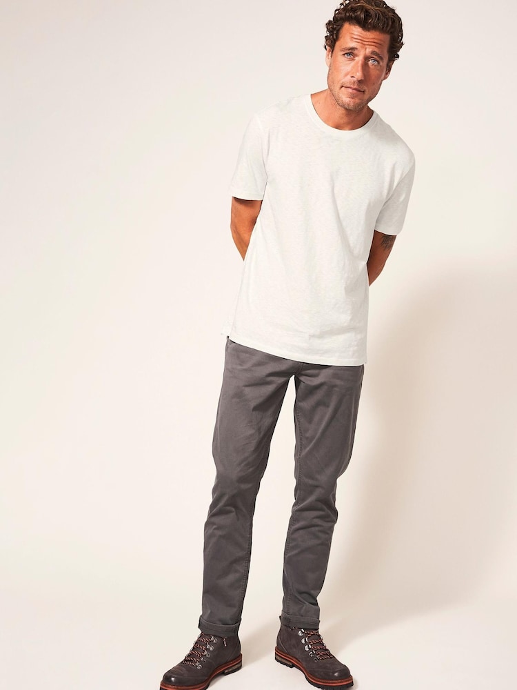 White Stuff Natural Abersoch 100% Cotton Short Sleeve T-Shirt - Image 1 of 6