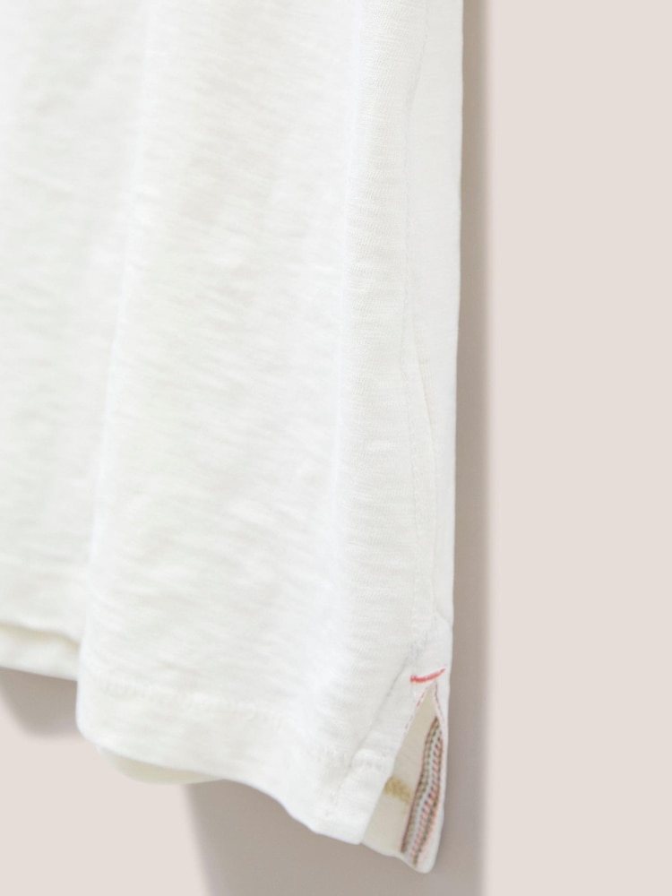 White Stuff Natural Abersoch 100% Cotton Short Sleeve T-Shirt - Image 6 of 6