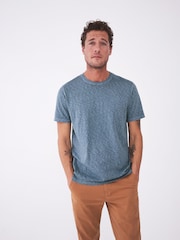 White Stuff Light Blue Abersoch 100% Cotton Short Sleeve T-Shirt - Image 1 of 6