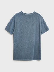 White Stuff Light Blue Abersoch 100% Cotton Short Sleeve T-Shirt - Image 5 of 6