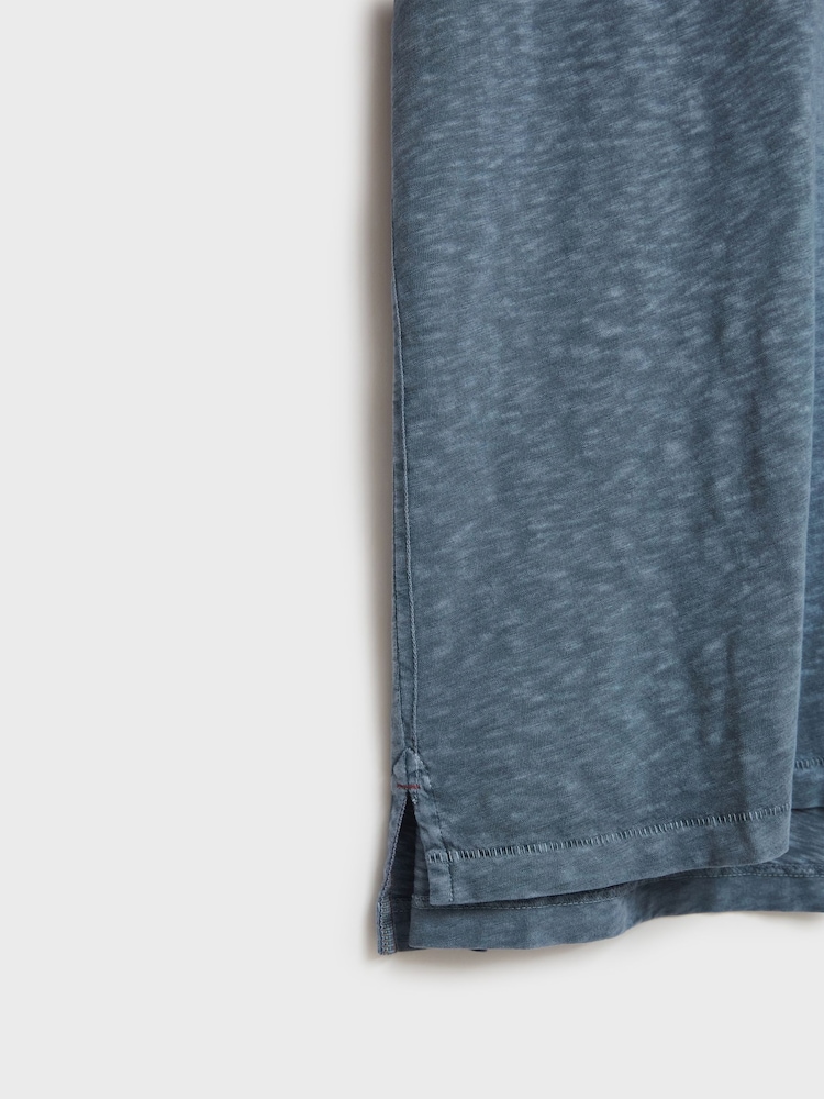 White Stuff Light Blue Abersoch 100% Cotton Short Sleeve T-Shirt - Image 6 of 6