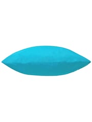 furn. Blue Plain Twin Pack Water UV Resistant Outdoor Cushions - Image 3 of 4