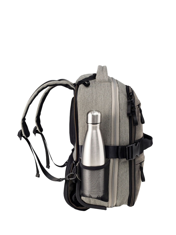 Cabin Max Grey Evos Under Seat Expandable Hybrid 40cm Trolley Suitcase - Image 4 of 9