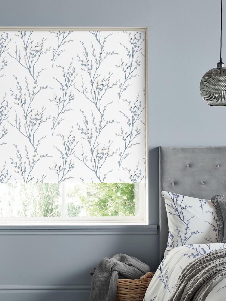 Laura Ashley White Pussy Willow Roller Blind - Image 1 of 1