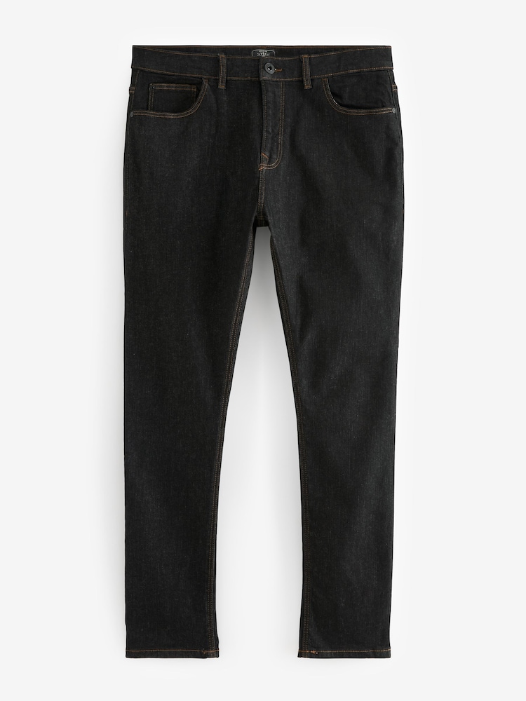 Black Rinse Skinny Fit Classic Stretch Jeans - Image 5 of 9