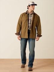 Ariat Brown Retro Canvas Shrt Jacket - Image 2 of 5