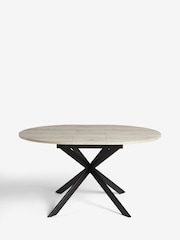 Grey Bronx Oak Effect Round 4 to 6 Seater Extending Dining Table - Image 9 of 11