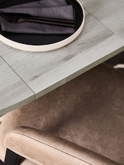 Grey Bronx Oak Effect Round 4 to 6 Seater Extending Dining Table - Image 3 of 11