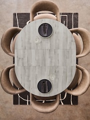 Grey Bronx Oak Effect Round 4 to 6 Seater Extending Dining Table - Image 4 of 11