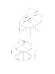 Grey Bronx Oak Effect Round 4 to 6 Seater Extending Dining Table - Image 6 of 11