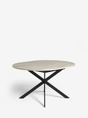 Grey Bronx Oak Effect Round 4 to 6 Seater Extending Dining Table - Image 8 of 11