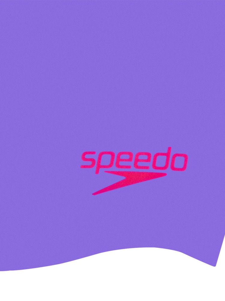 Speedo Purple Junior Plain Moulded Silicone Swimming Cap - Image 2 of 2