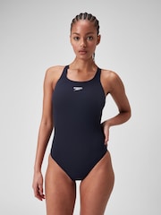 Speedo Navy Endurance+ Medalist Swimsuit - Image 1 of 9
