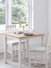Julian Bowen Set of 2 Ivory Coxmoor Dining Chairs - Image 1 of 8