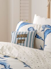 Yvonne Ellen Blue Kids Embroidered Cushion - Image 1 of 2