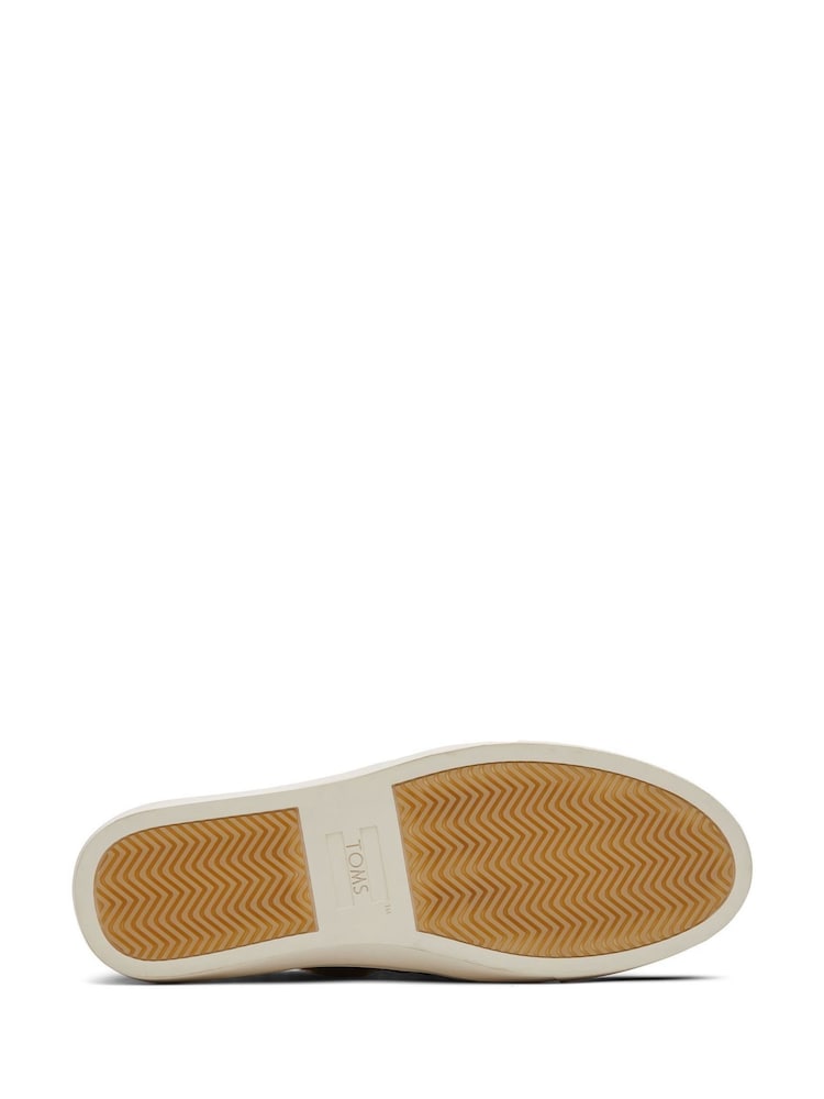 TOMS Bryce Brown Mid-Cut Slip On Leather Faux Fur Wedge Boots - Image 5 of 5