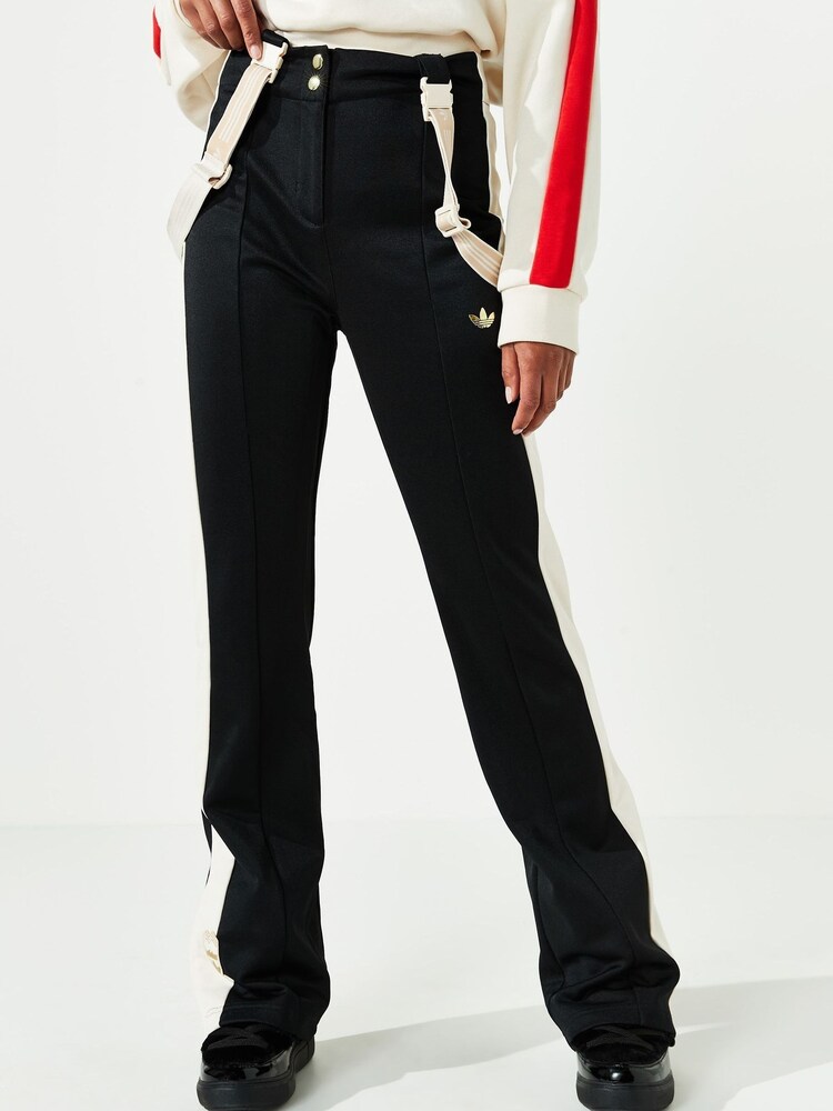 adidas Originals Black Ski Chic Braces Trousers - Image 1 of 6