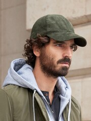 Khaki Green Corduroy Cap - Image 1 of 4