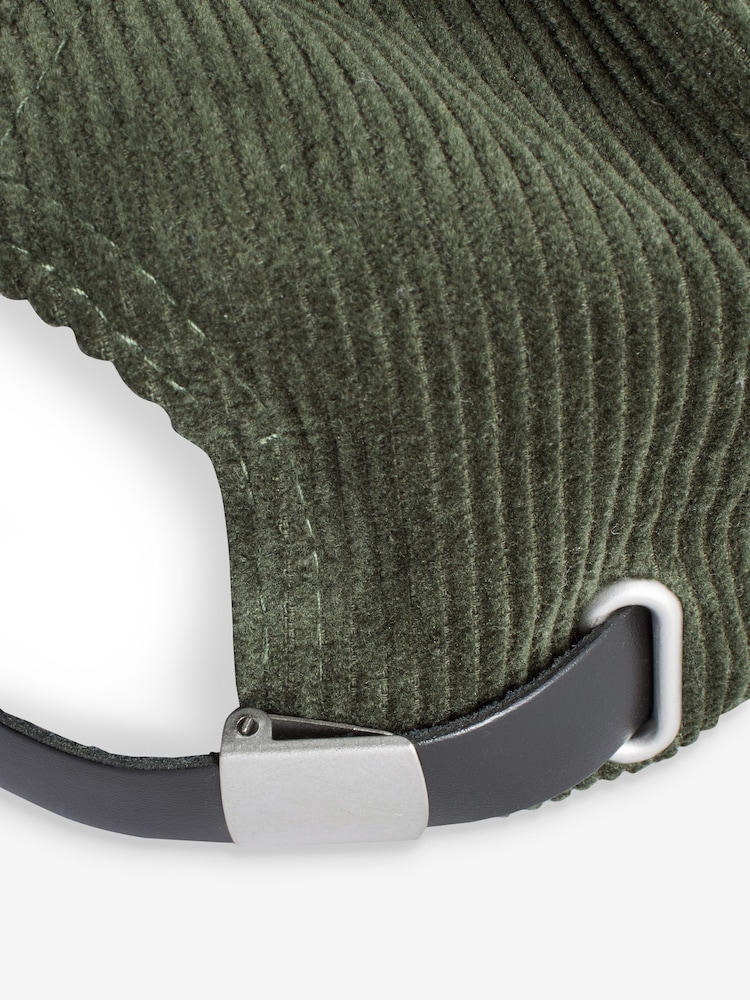 Khaki Green Corduroy Cap - Image 4 of 4