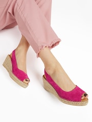 Jones Bootmaker Ladies Natural Rosanna Slingback Wedges - Image 1 of 6