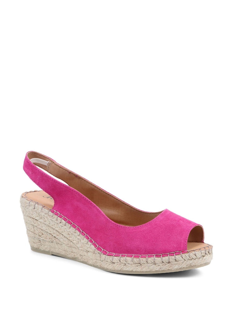 Jones Bootmaker Ladies Natural Rosanna Slingback Wedges - Image 4 of 6